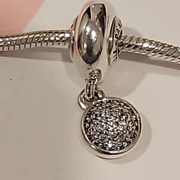 Authentic PANDORA *RETIRED* Sterling Silver ESSENCE Hope Dangle w/CZ's 796090CZ - Picture 5 of 12